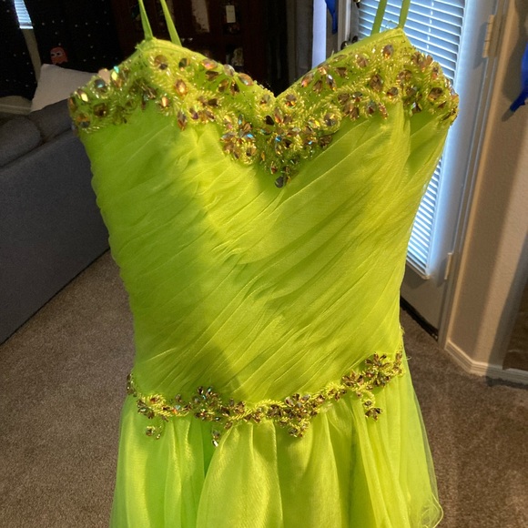 Halloween tinker bell inspired lime green dress - Picture 1 of 7